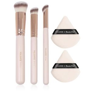 3Pcs Makeup Brushes + 2Pcs